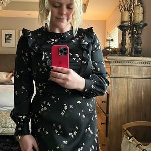 Black floral Ann Taylor dress